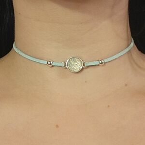 Elegant Blue Choker Necklace